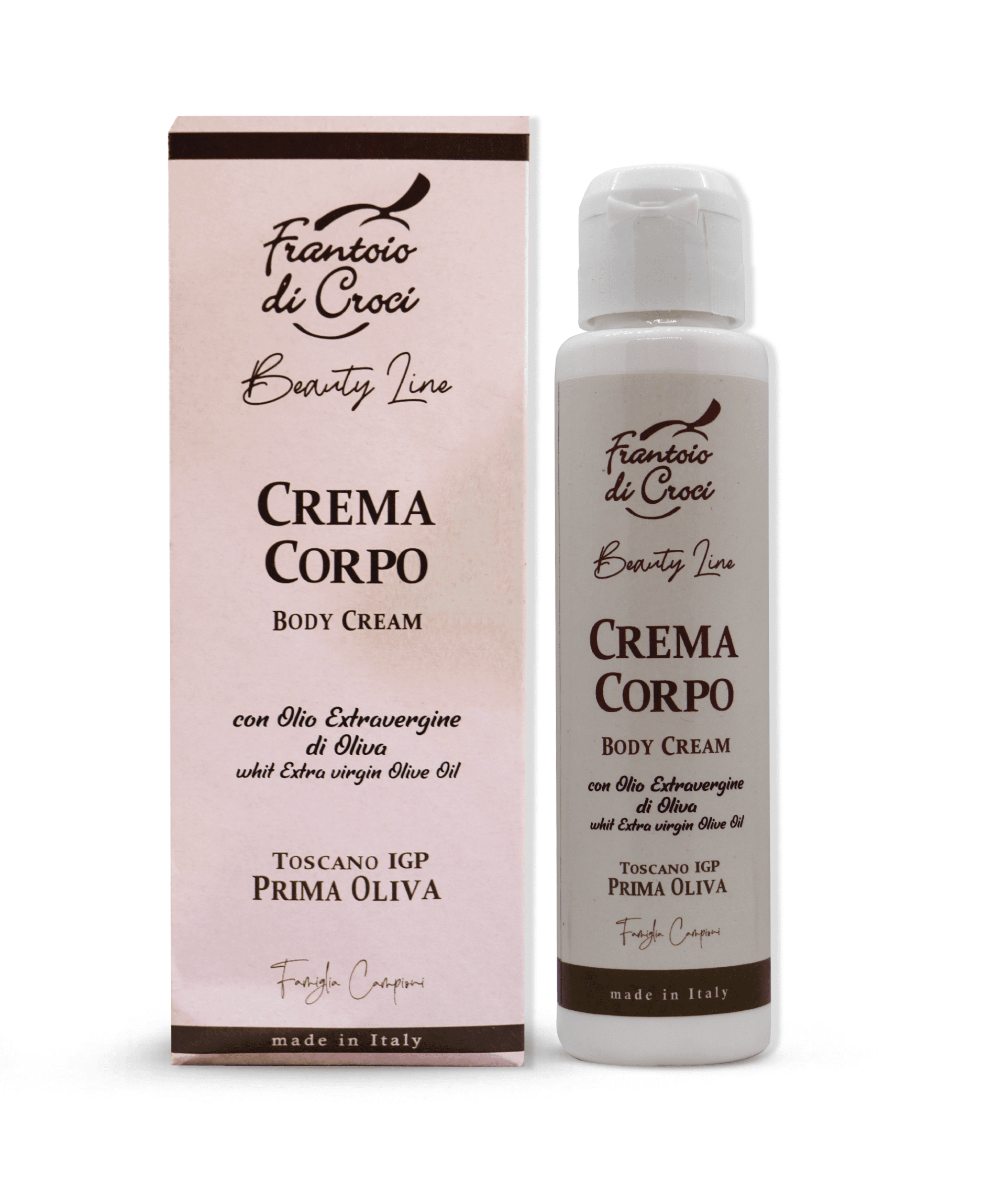 Frantoio di Croci Body Cream is a luxurious body cream formulated with our premium Extra Virgin Olive Oil Prima Oliva Toscano IGP.